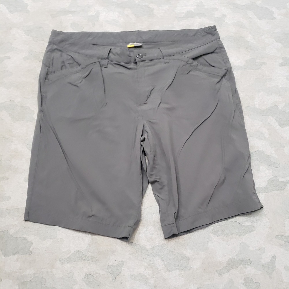 Eddie Bauer Shorts Womens 12 Gray Pockets Travex Outdoor Hiking Camp Trail